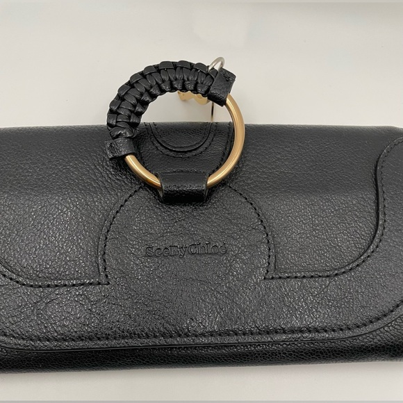 See By Chloe - Hana Long Wallet Bifold | Gold Hardware - Braided Ring & Key - Picture 15 of 16